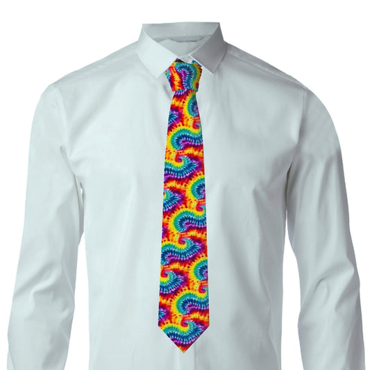 Rainbow Tie Dye, Silky Polyester Dapper Neck Tie