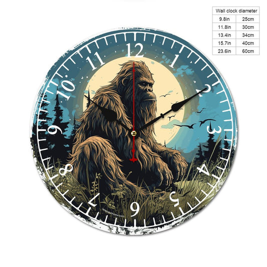 Sasquatch Wooden Wall Clock