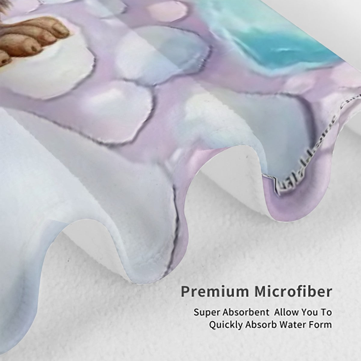 Bigfoot, Sasquatch Dancing, 52” x 32” Microfiber Absorbent Bath Towel