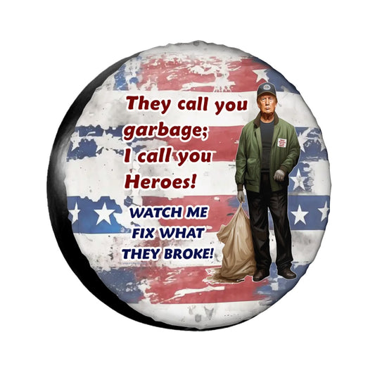 Donald Trump "They Call you garbage", Spare Tire Cover