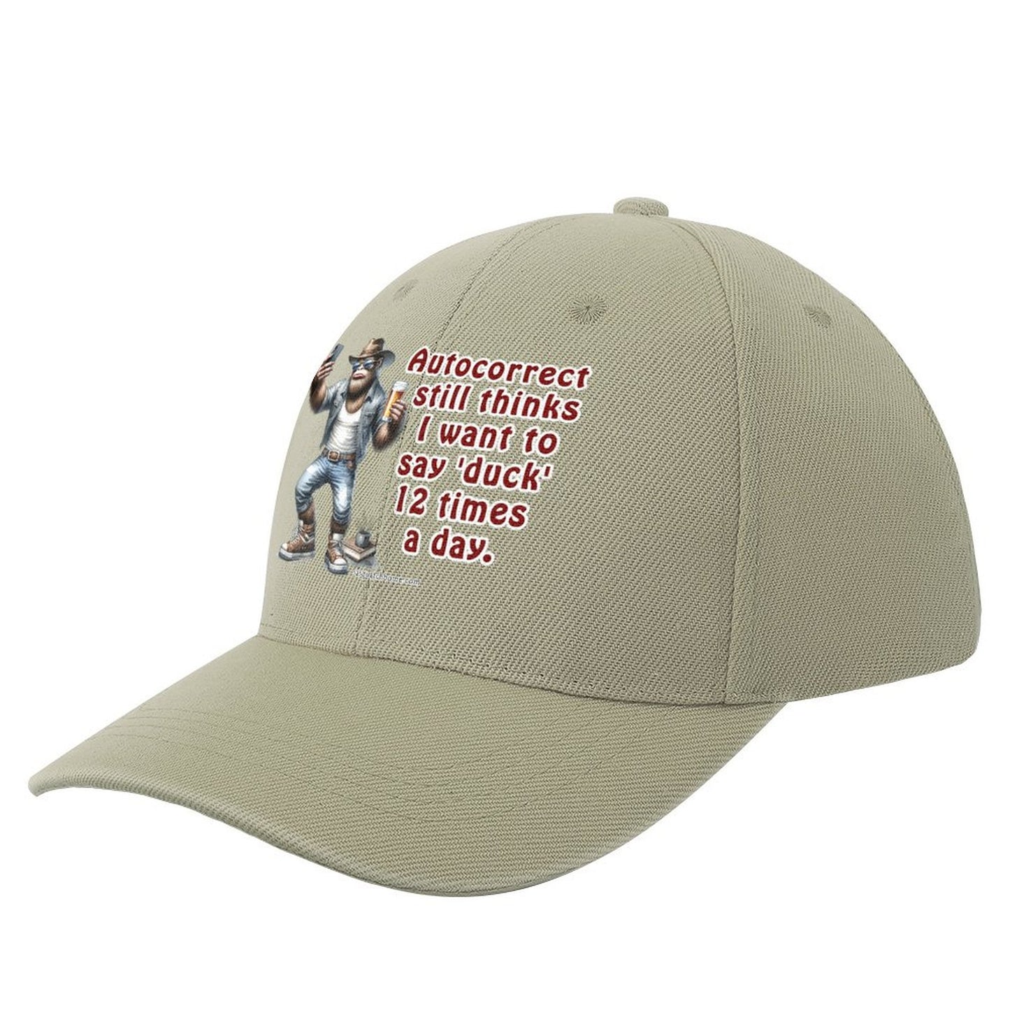“Sarcastic Sasquatch” Series Polyester Baseball Caps – “Autocorrect still thinks…”