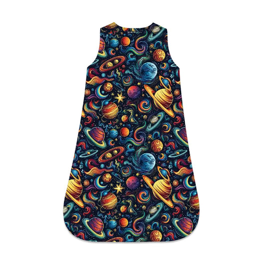 12 Galaxy Outer Space Designs, Sleeveless Baby Sleep Sack