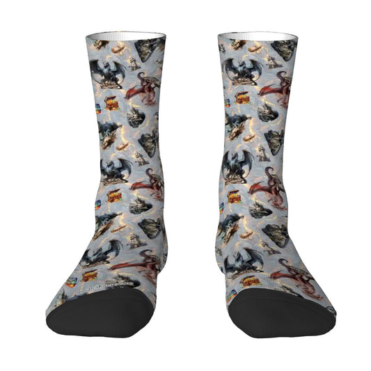 20 Awesome Designs, Crew Socks, Dragon Socks, Zombie Socks, Smurf Socks