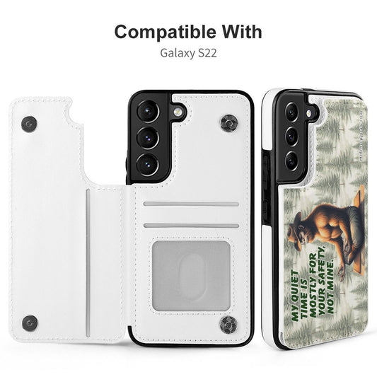 Bigfoot, Sasquatch, "My Quiet Time..." - Samsung S22 Phone Case / Phone Case Wallet