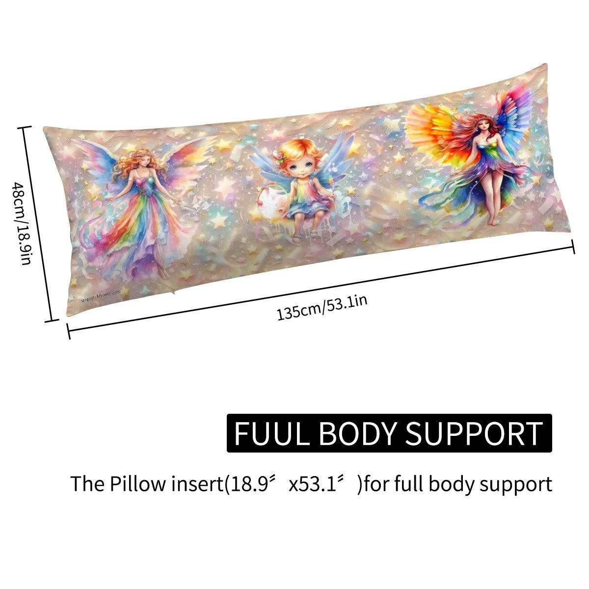 Beautiful Fairies, Long Body Pillow Case