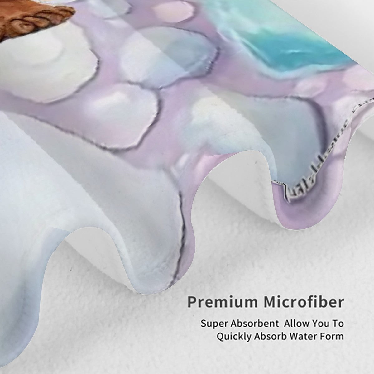 Sasquatch, Bigfoot Dancing, 52” x 32” Microfiber Absorbent Bath Towel