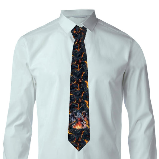 Dragon & Lava, Silky Polyester Dapper Neck Tie