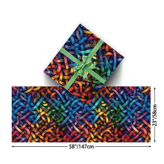 Psychedelic Design, 3 Pack Gift Wrapping Paper Sheets