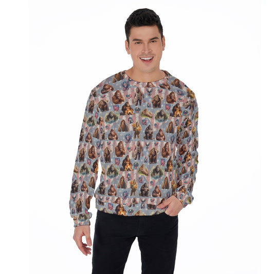 20 Bigfoot Sasquatch Designs, Men’s Polyester Thickened Sweater