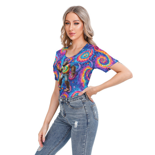 Hippie Bigfoot / Sasquatch, Women’s Short Sleeve Body Suits