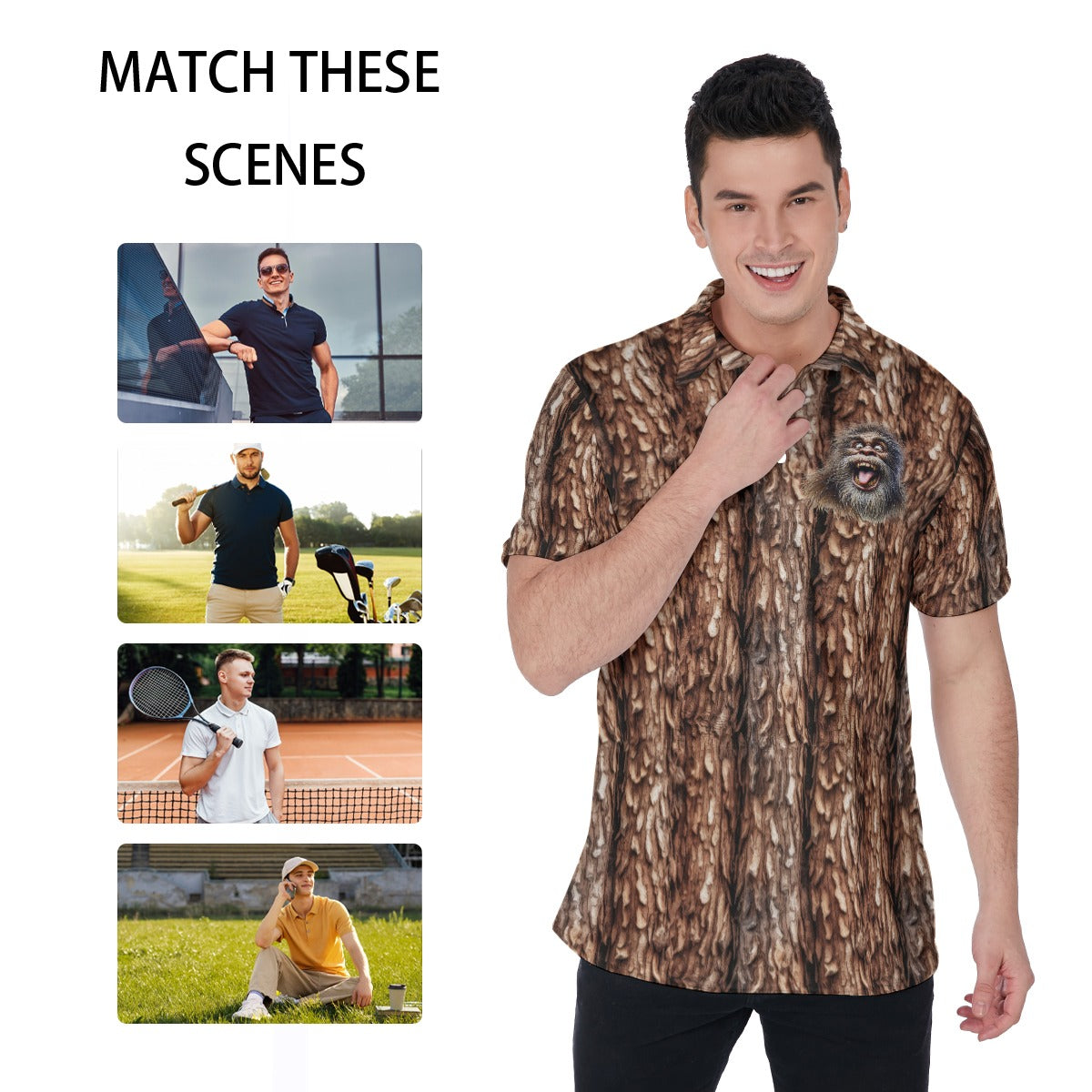 Bigfoot / Sasquatch, Men's Polo Shirt