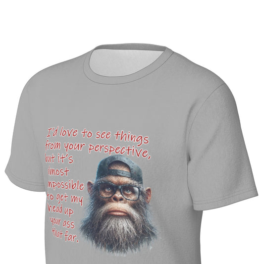 Bigfoot / Sasquatch "I'd love to see..." , Unisex Short Sleeve O-Neck Cotton T Shirt