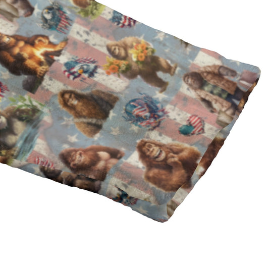 20 Sasquatch / Bigfoot Designs, Flannel Hooded bathrobe