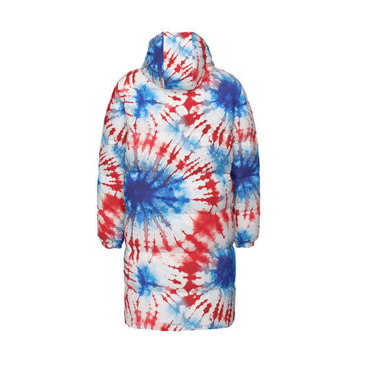 10 Tie Dye Designs, Long Down Jacket / Coat