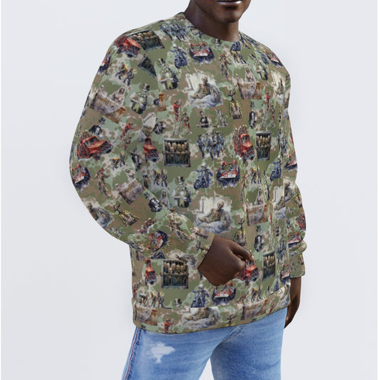 20 Misc Designs, Awesome Prints Men's Poly Sweater - 20 DESIGNS