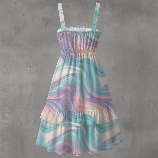 Fairy on Swirl, Women’s Ruffle Hem Dress