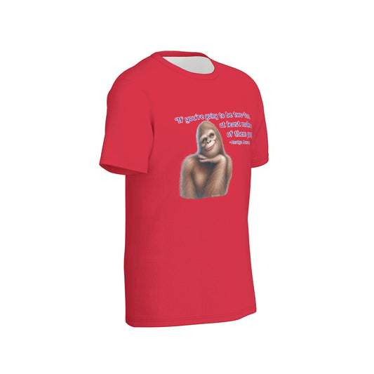 Bigfoot / Sasquatch "if you're going to be 2 faced", Unisex Short Sleeve O-Neck Cotton T Shirt