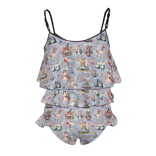 Children's 2 piece Ruffle Swimsuit, Girl's Bikini - Misc Designs 1