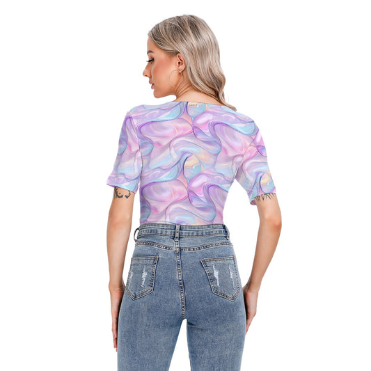 Rainbow Fairy on Swirl, Women’s Short Sleeve Body Suits