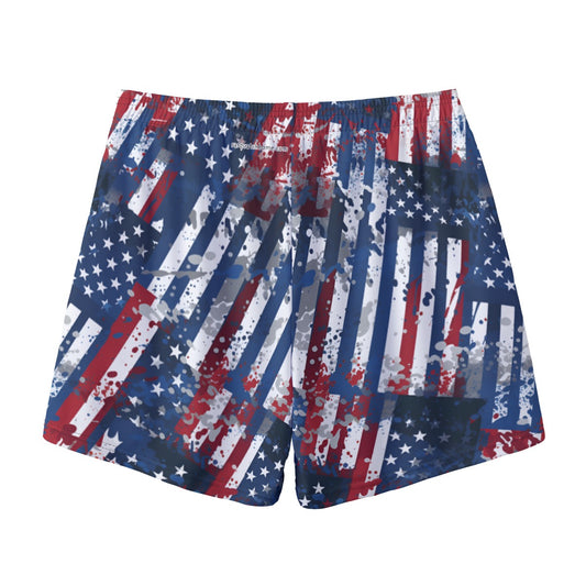 Patriotic Sasquatch, Men’s Sports, Pocketed Shorts