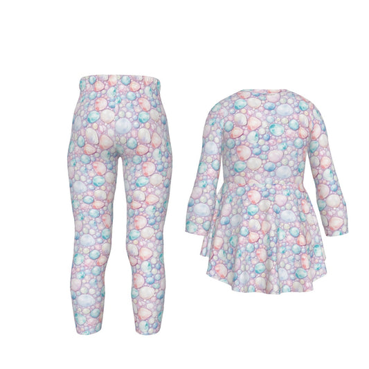 Moon Fairies, Girls 2 Piece Casual Suit, Outfit with Ruffle Shirt