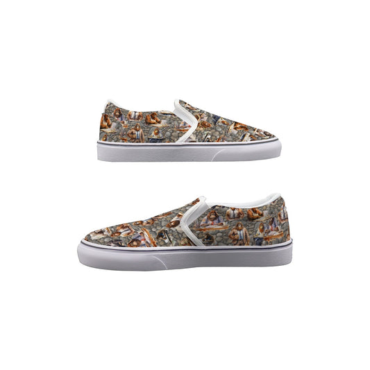 10 Bigfoot / Sasquatch Designs, Men's Slip On Sneakers