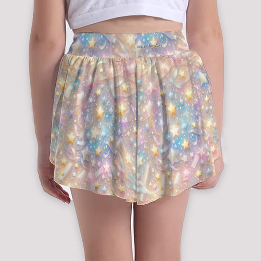 Rainbow Fairy, Girls Sports Culottes, Butterfly Shorts w/ Pocket