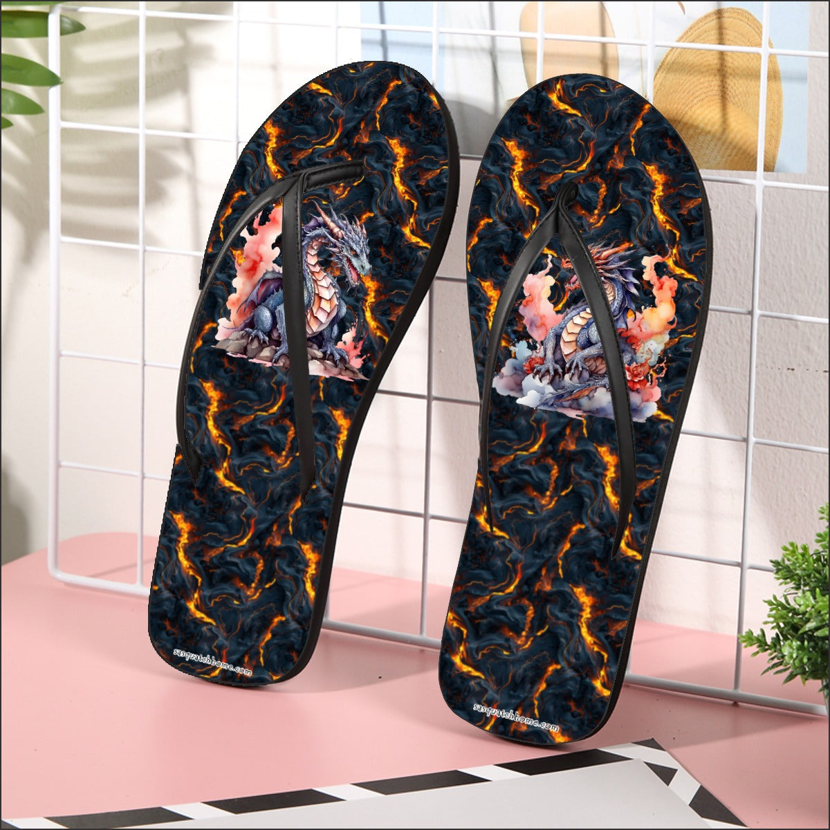 Fire Dragon, Men’s Flip Flops, Summer Shoes