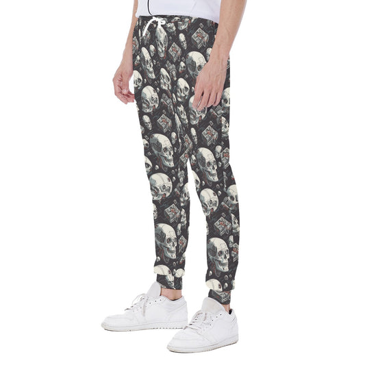 Skull Collage, Men’s Sweatpants w/ Back Pocket