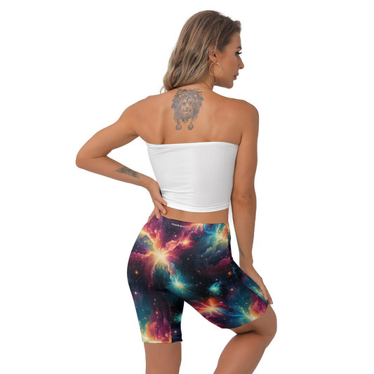 12 Galaxy, Outer Space, Women’s Thigh High Shorts