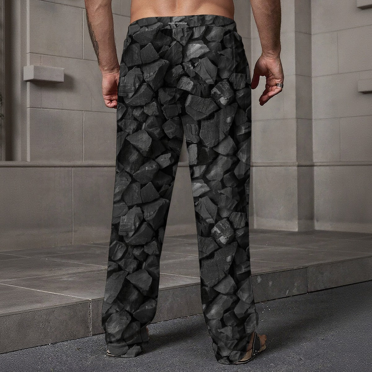 Dragon on Stone, Men’s Loose Casual Pants W/ Pocket