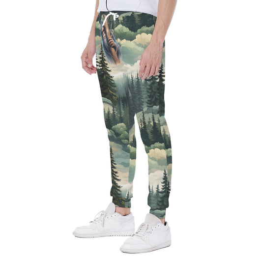Hiding Bigfoot / Sasquatch in Woods, Men’s Sweatpants w/ Back Pocket