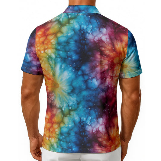 Hippie Bigfoot / Sasquatch, Mens Button Up Hawaiian Shirt