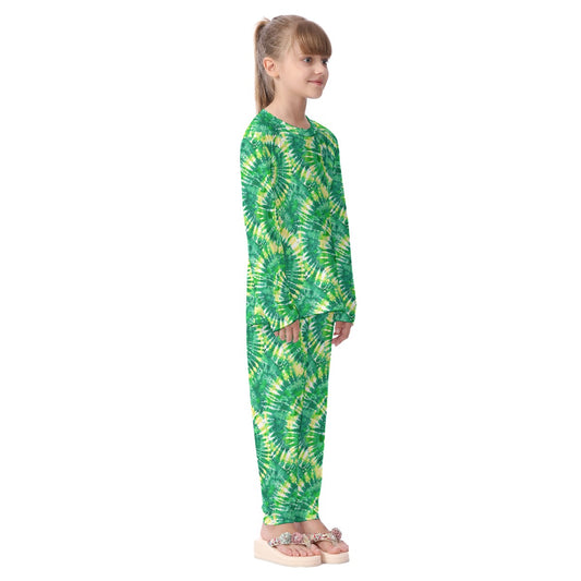 Tie-Dye 18 DESIGNS Children Pajama Long 2 Piece Set. Set 2 of 2