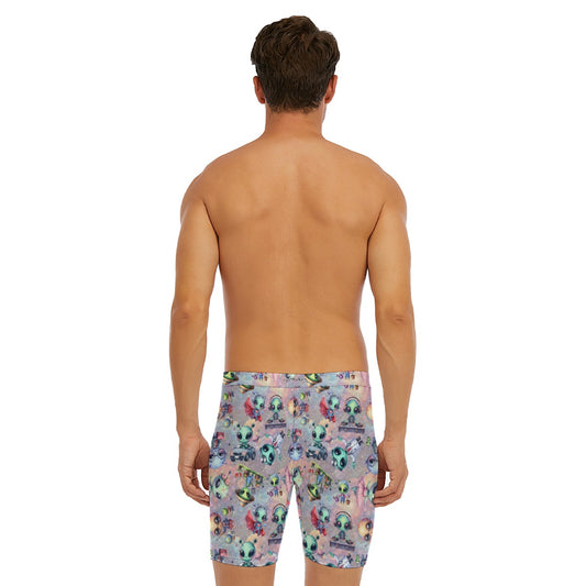 6 Alien Designs, Men’s Long Boxer Briefs