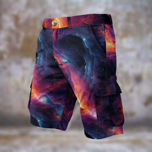 12 Space Designs, Galaxy Design, Men’s Cargo Shorts