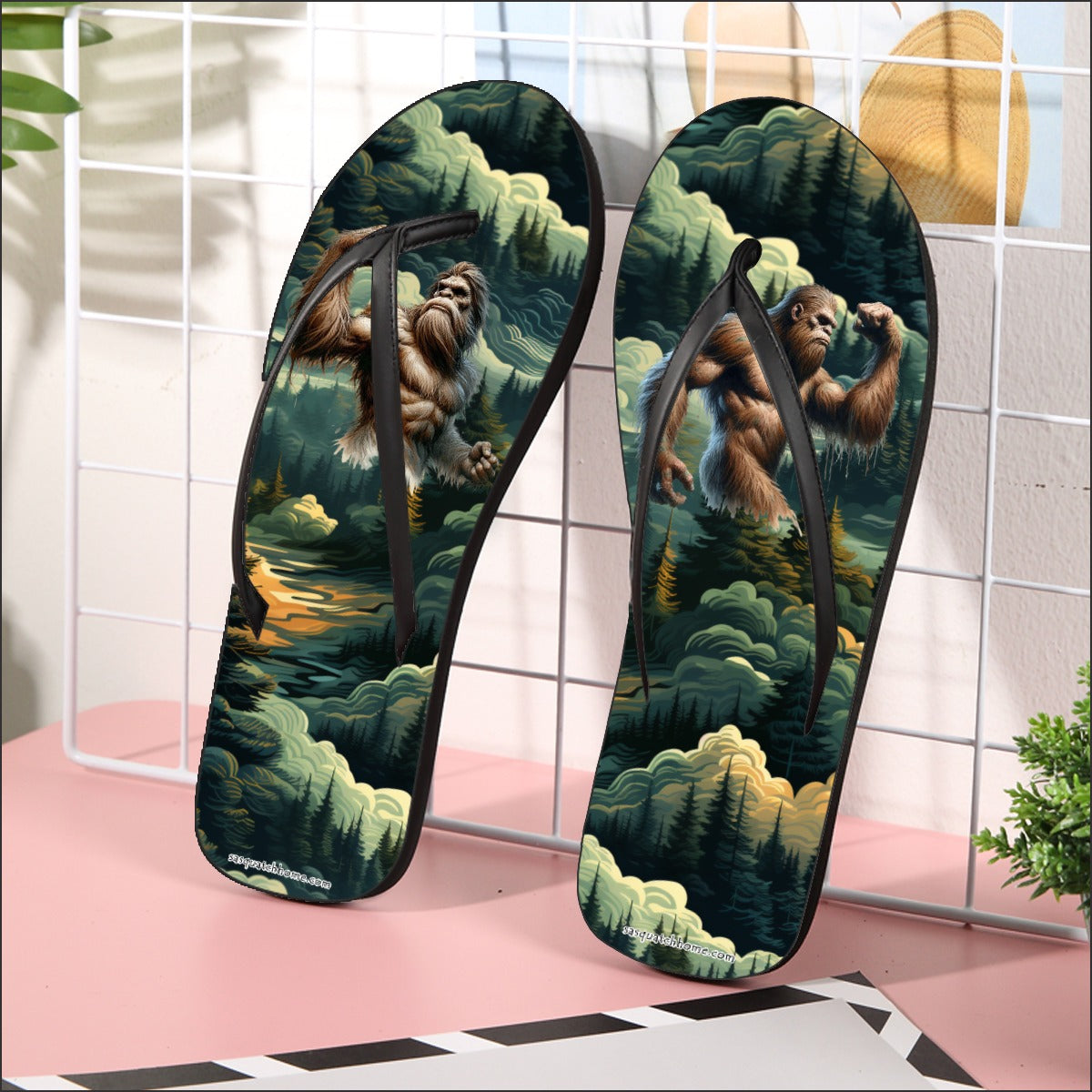 Bigfoot / Sasquatch, Men’s Flip Flops, Summer Shoes