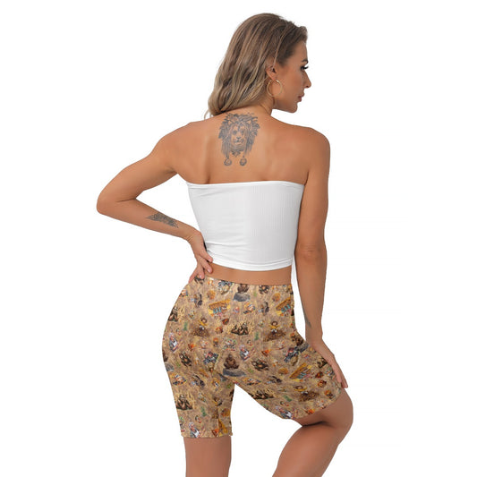 10 Bigfoot / Sasquatch Designs, Women’s Thigh High Shorts