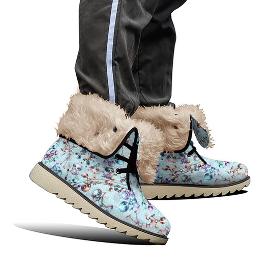 6 Alien Designs, Women’s Plush Velvet Lined Boots