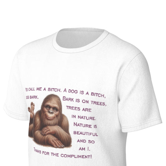 Bigfoot / Sasquatch "You call me..", Unisex Short Sleeve O-Neck Cotton T Shirt