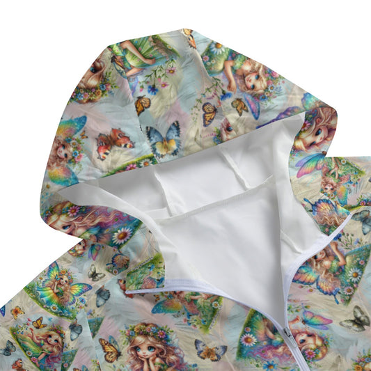 6 Fairy Designs, Adult Windbreaker Long Jacket