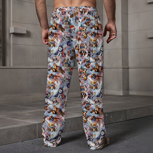 8 Patriot Designs, Men’s Loose Casual Pants W/ Pocket