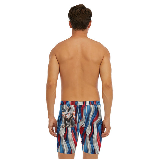 Patriot Bigfoot / Sasquatch Men’s Long Boxer Briefs