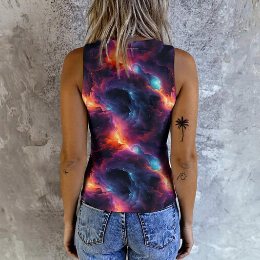 11 Awesome Galaxy Space Designs, Women's Button Vest