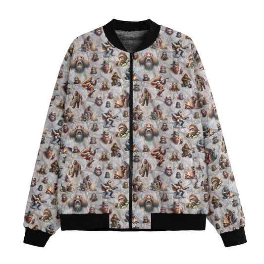 Polyester Fleece Bomber Jacket / Zipper Closure