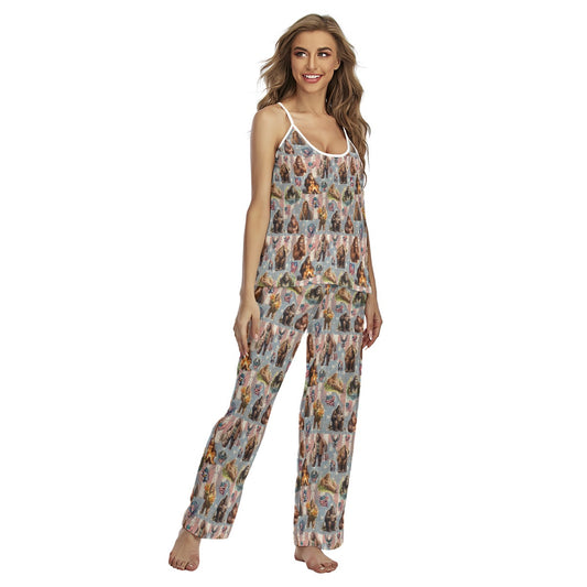 10 Bigfoot, Sasquatch, Designs, Women's Cami Pajamas Set