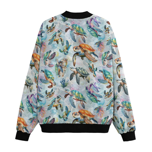 10 Animal Designs Polyester Fleece Bomber Jacket / Zipper Closure