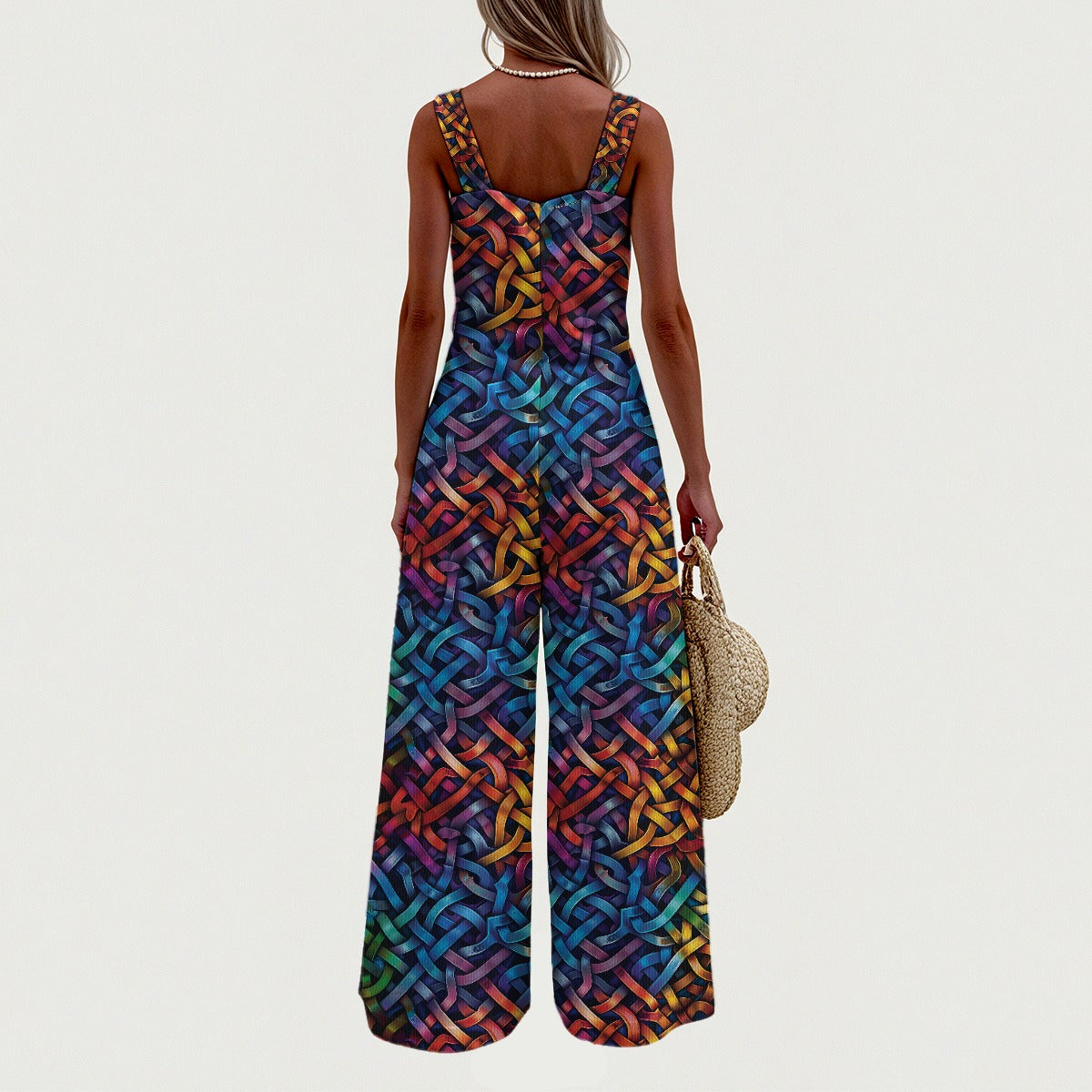 Psychedelic Weave, Women’s Wide Leg Jumpsuit