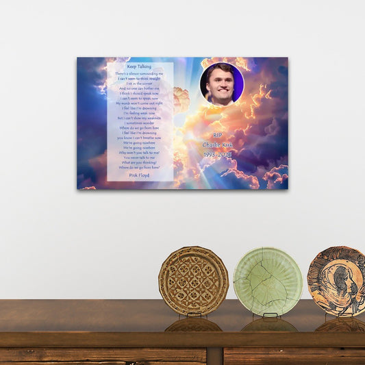 Charlie Kirk Memorial 20x30" Canvas Prints Wall Art