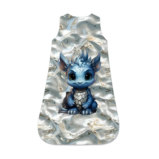 Baby Dragon on Silver Water, Sleeveless Baby Sleep Sack